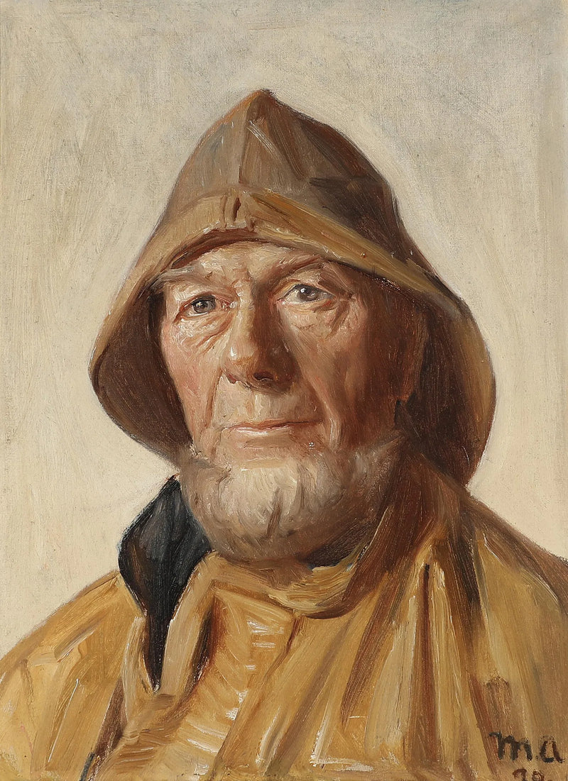 Portrait of a fisherman from Skagen. 1890. - Michael Peter Ancher