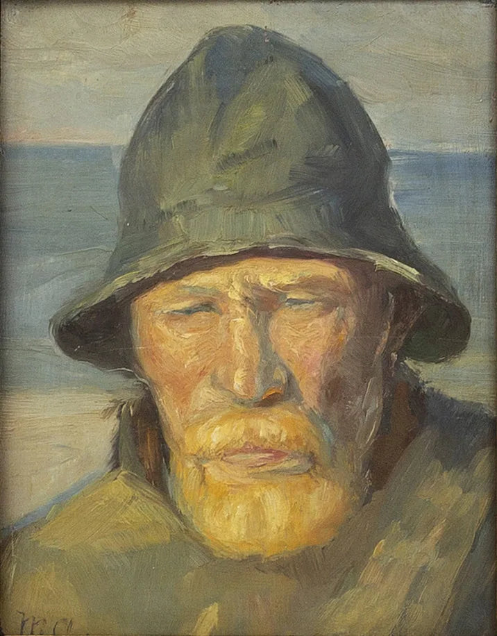 Portrait of a Skagen fisherman. - Michael Peter Ancher