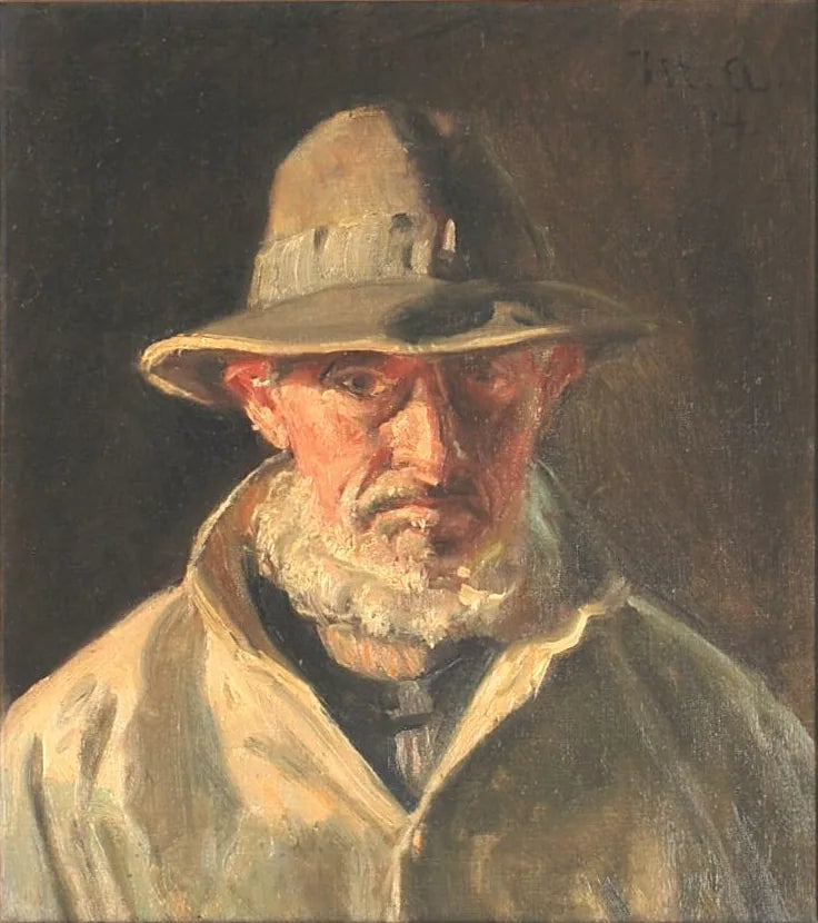 Portrait of an old man from Skagen. - Michael Peter Ancher