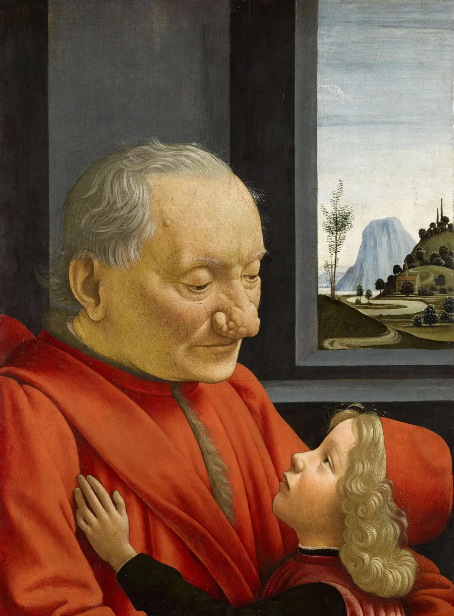 Portrait of an Old Man and a Young Boy - Domenico Ghirlandaio