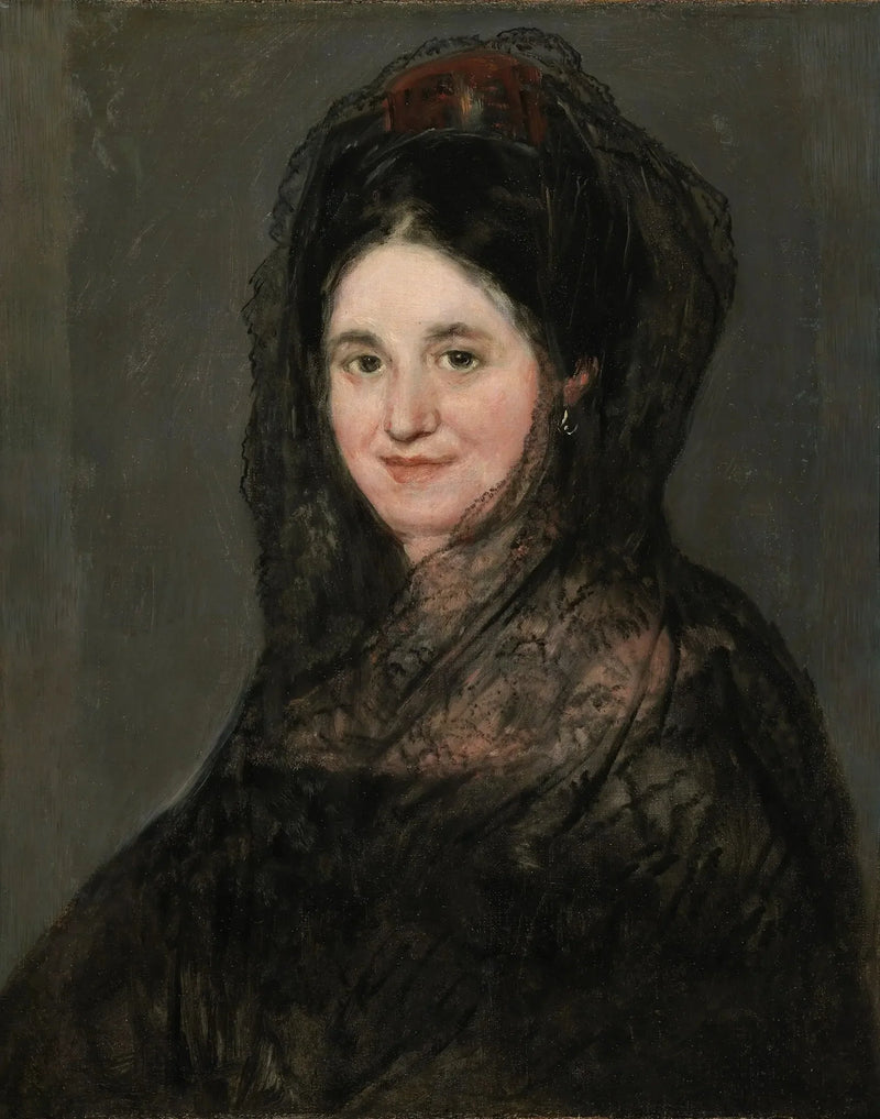 Portrait of a Lady with a Black Mantilla - Francisco de Goya