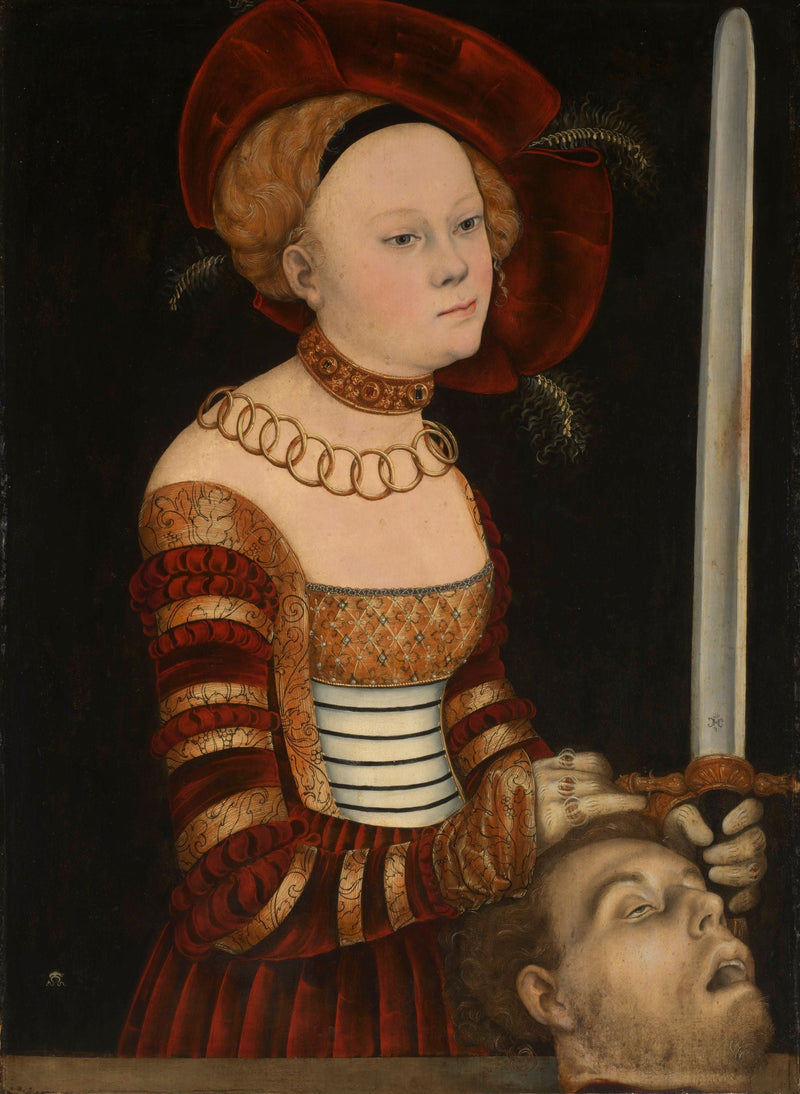 Portrait of a Lady of the Saxon Court as Judith with the Head of Holofernes - Lucas Cranach the Elder