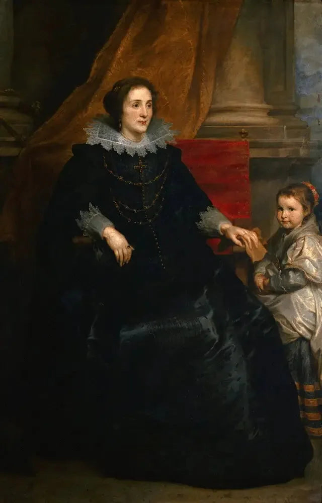 Portrait of a Lady of Quality and Her Daughter - Antoine van Dyck