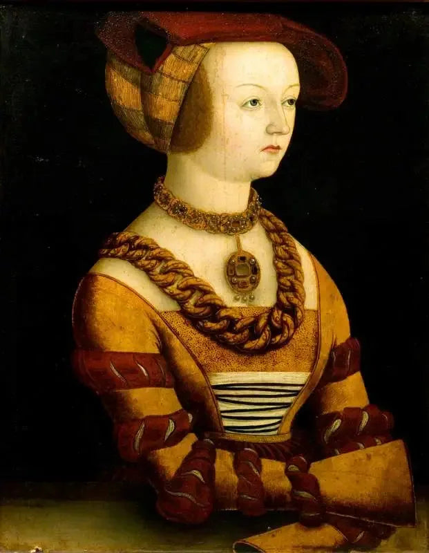 Portrait of a Lady in Costume circa 1530 - Lucas Cranach the Elder