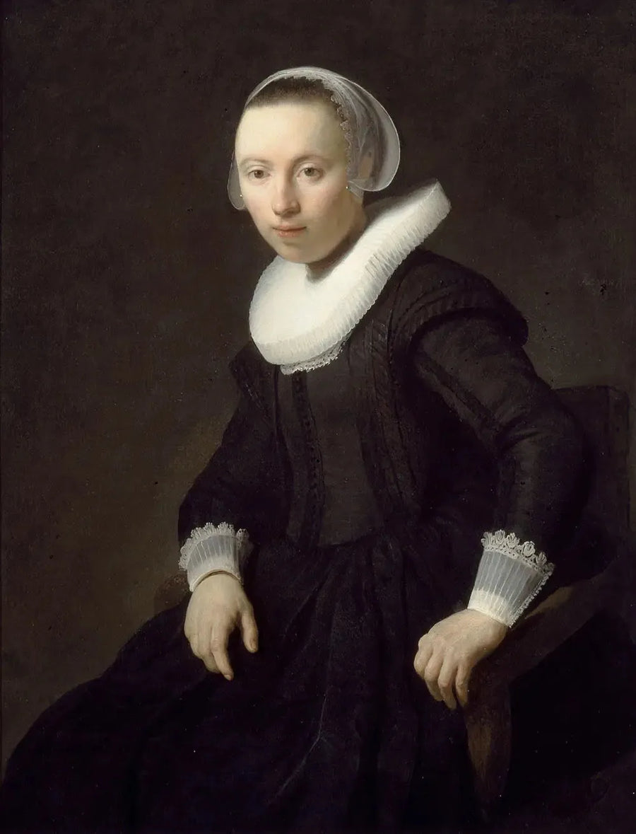 Portrait of a Sitting Woman - Rembrandt