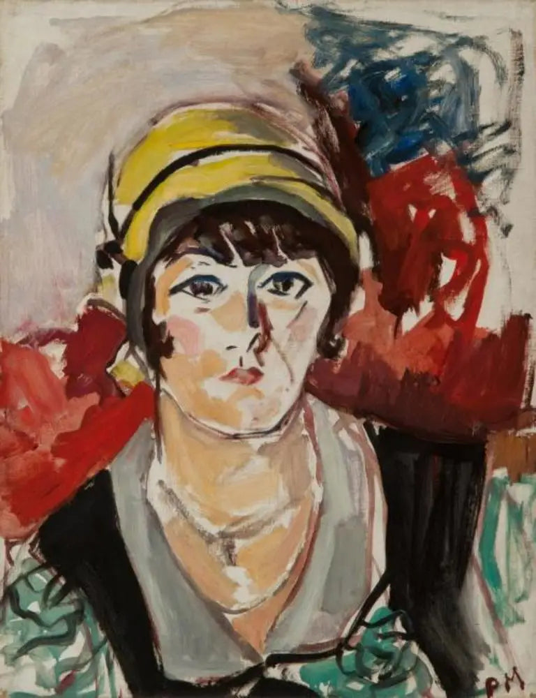 Portrait of a Woman in a Yellow Hat - Piet Mondrian