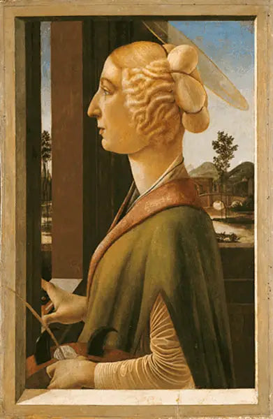Portrait of a woman (with attributes of Saint Catherine of Alexandria) - Sandro Botticelli