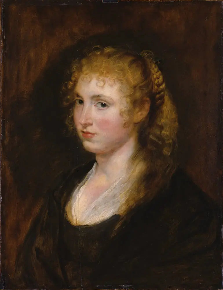 Portrait of a woman with braided blonde hair - Peter Paul Rubens
