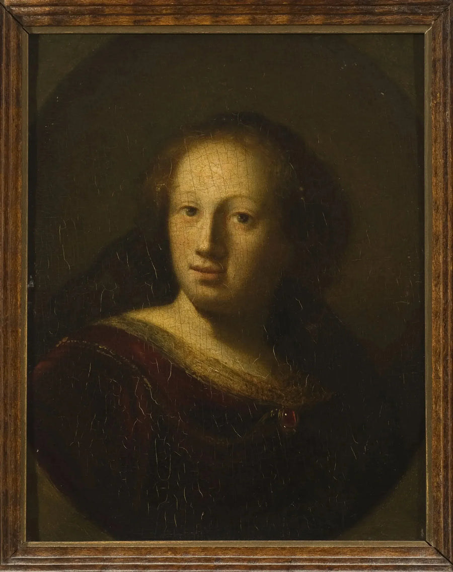 Portrait of a Woman with a Ruby Pendant - Rembrandt