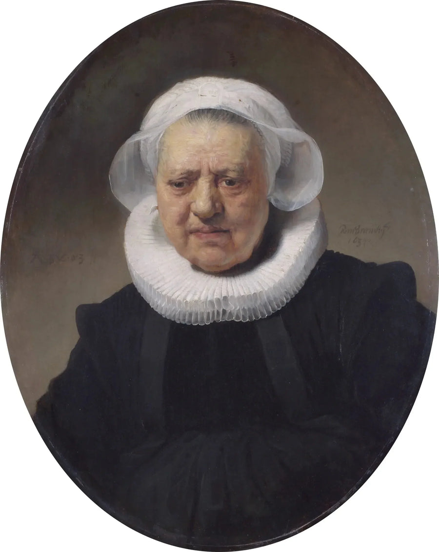 Portrait of an 83-Year-Old Woman (possibly Aechje Claesdr, mother of Dirck Jansz Pesser) - Rembrandt