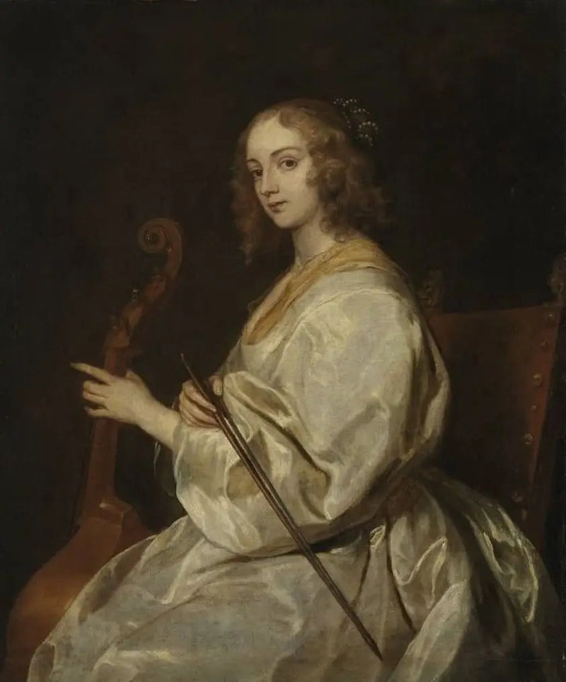 Portrait of a woman playing the viola da gamba, formerly identified as Margaret Lemon - Antoine van Dyck