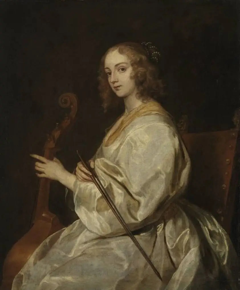 Portrait of a woman playing the viola da gamba, formerly identified as Margaret Lemon - Antoine van Dyck