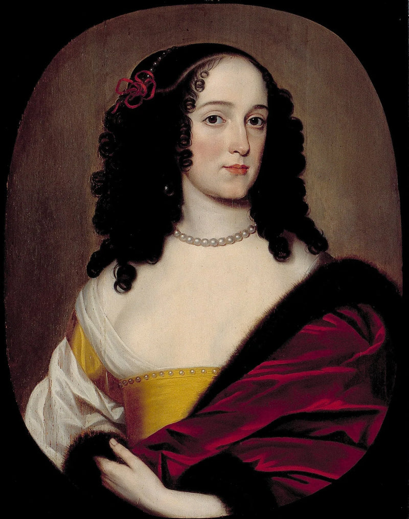Portrait of a woman, possibly Anna Trajectina van Brederode (1625/26-1672), wife of George Hermann Reinhard, Count of Wied - Gerrit van Honthorst