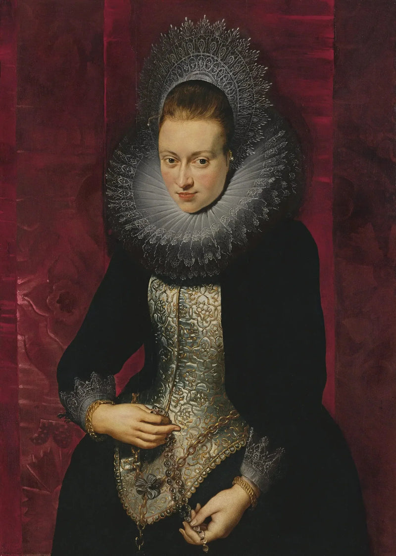 Portrait of a young woman with a rosary - Peter Paul Rubens