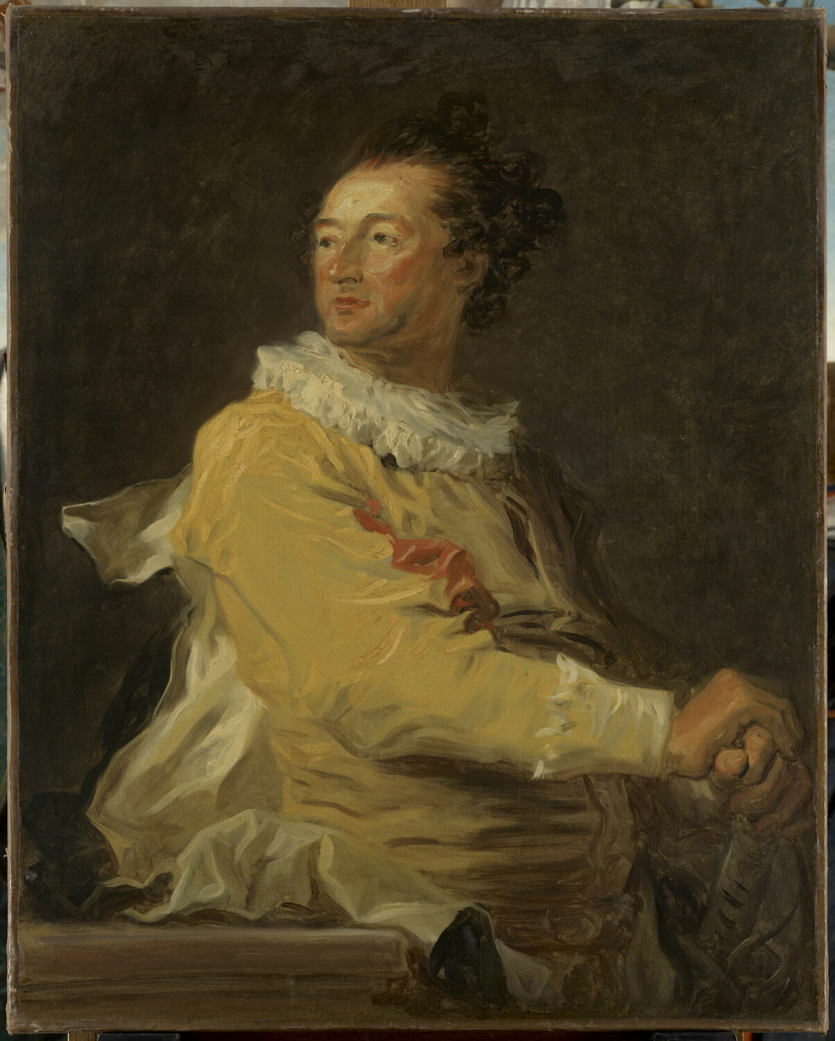 Portrait of Anne-François d'Harcourt, Duke of Beuvron in a character from the Italian comedy - Jean-Honoré Fragonard