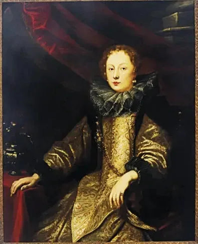 Portrait of Battina Balbi, wife of Marcello Durazzo (1593-1632) - Antoine van Dyck