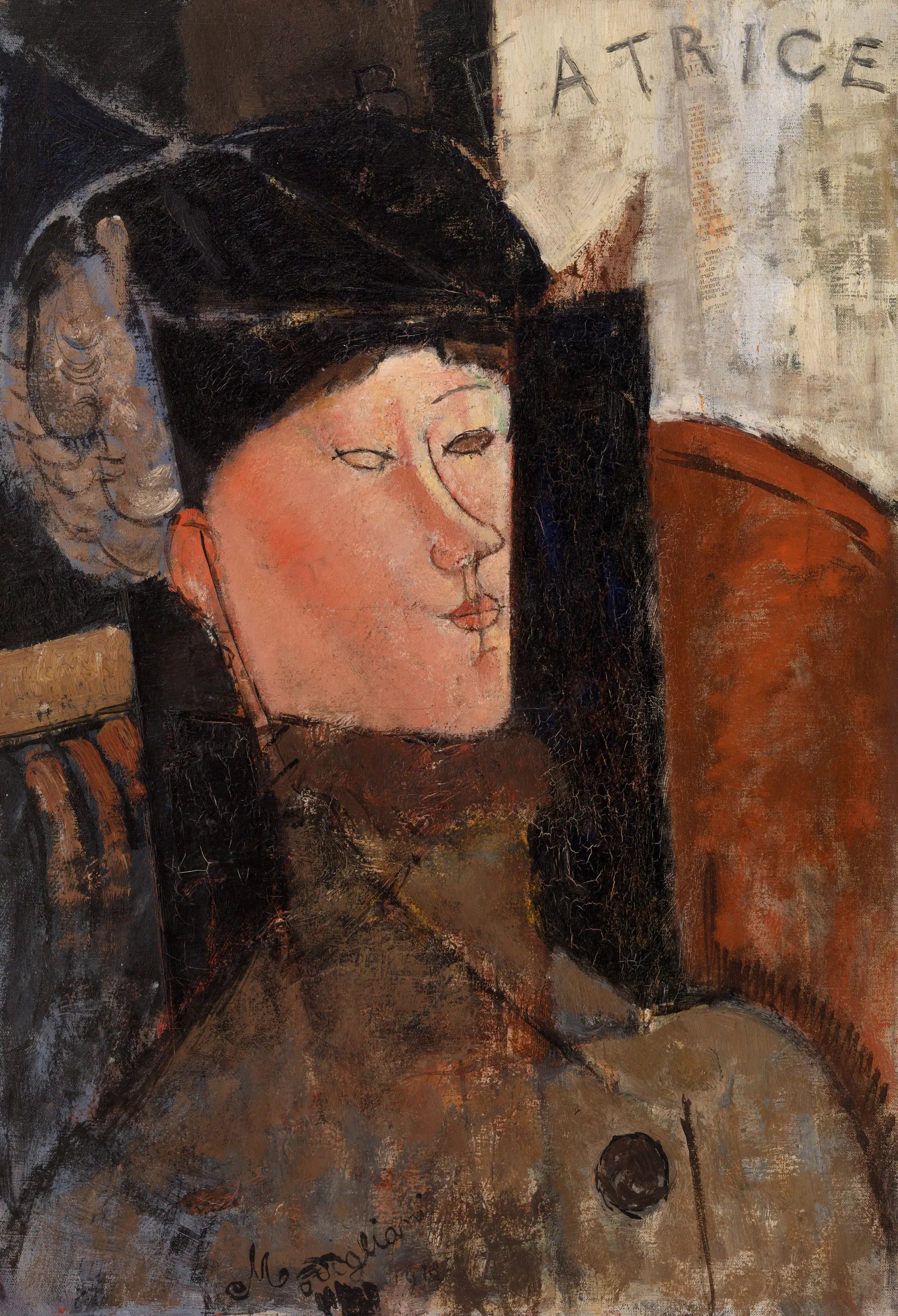 Reproduction du tableau « Portrait de Béatrice Hastings (Modigliani, Philadelphie) - Amedeo Modigliani » par Alpha Reproduction en peinture à l’huile