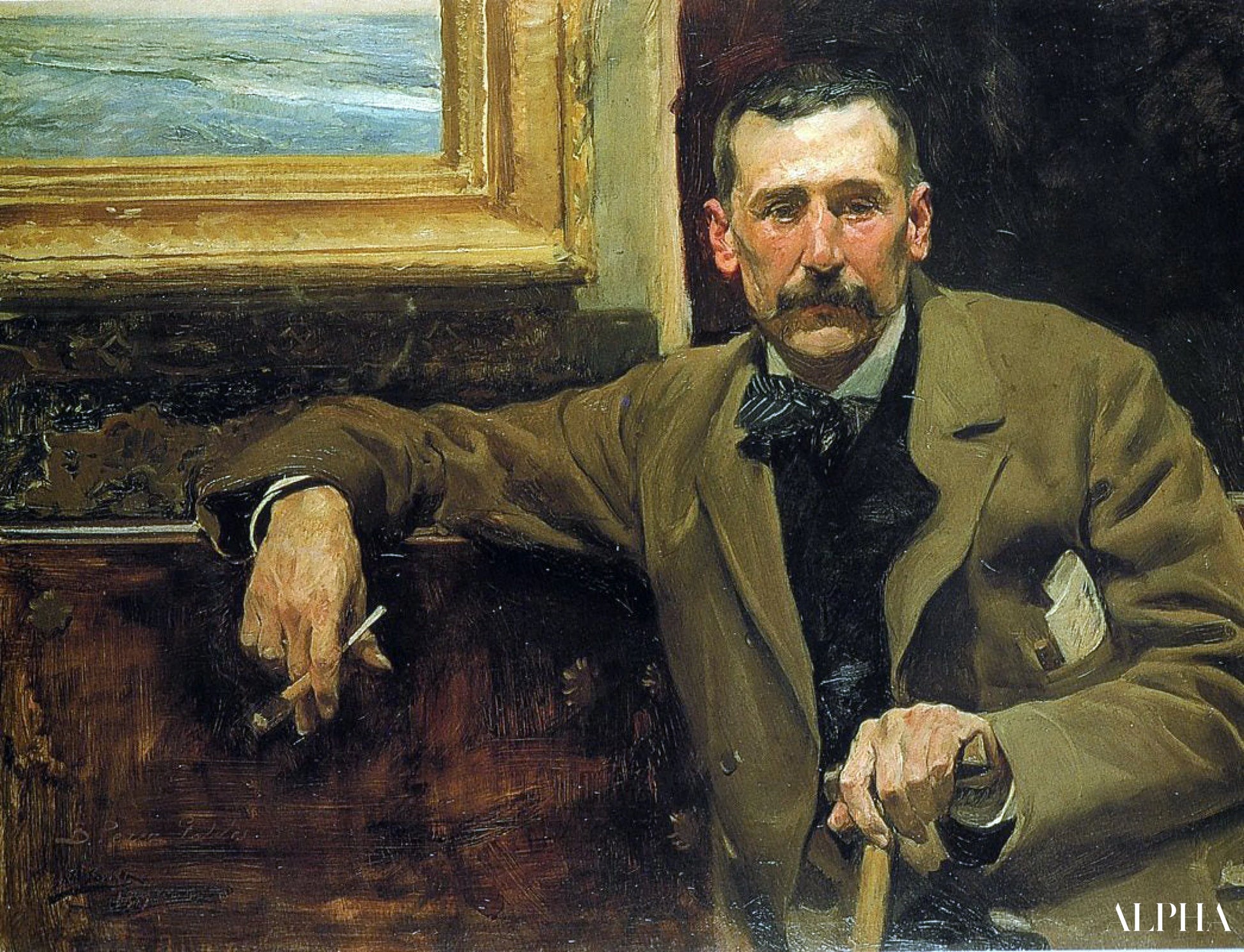 Portrait de Benito Pérez Galdos - Sorolla - Reproductions de tableaux et peintures haut de gamme