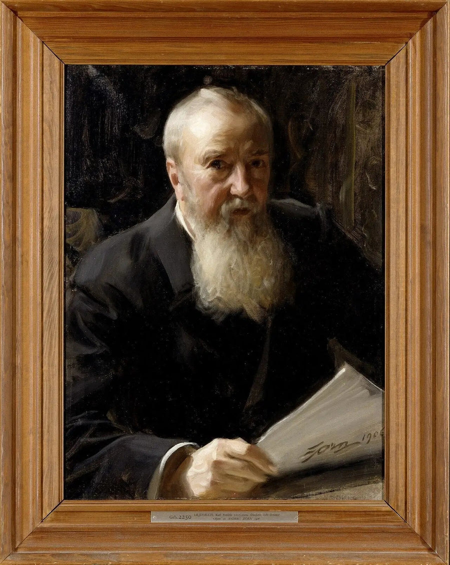 Portrait of Carl Fredrik Liljevalch - Anders Zorn