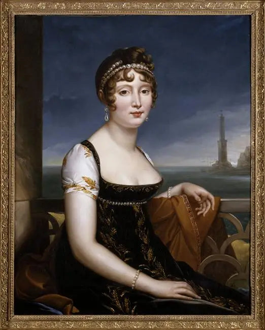 Portrait of Caroline Murat in front of the Bay of Naples - François Gérard