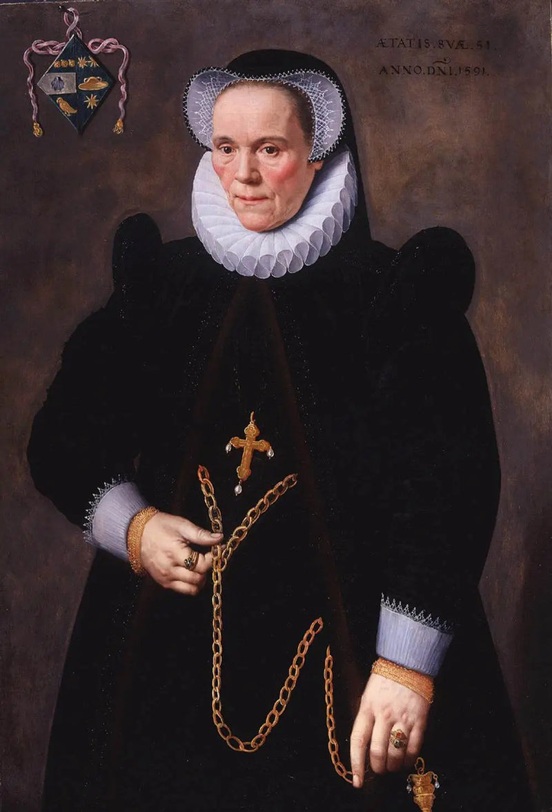 Portrait of Catherine van Damme, wife of François de Groote - Frans Pourbus the Younger