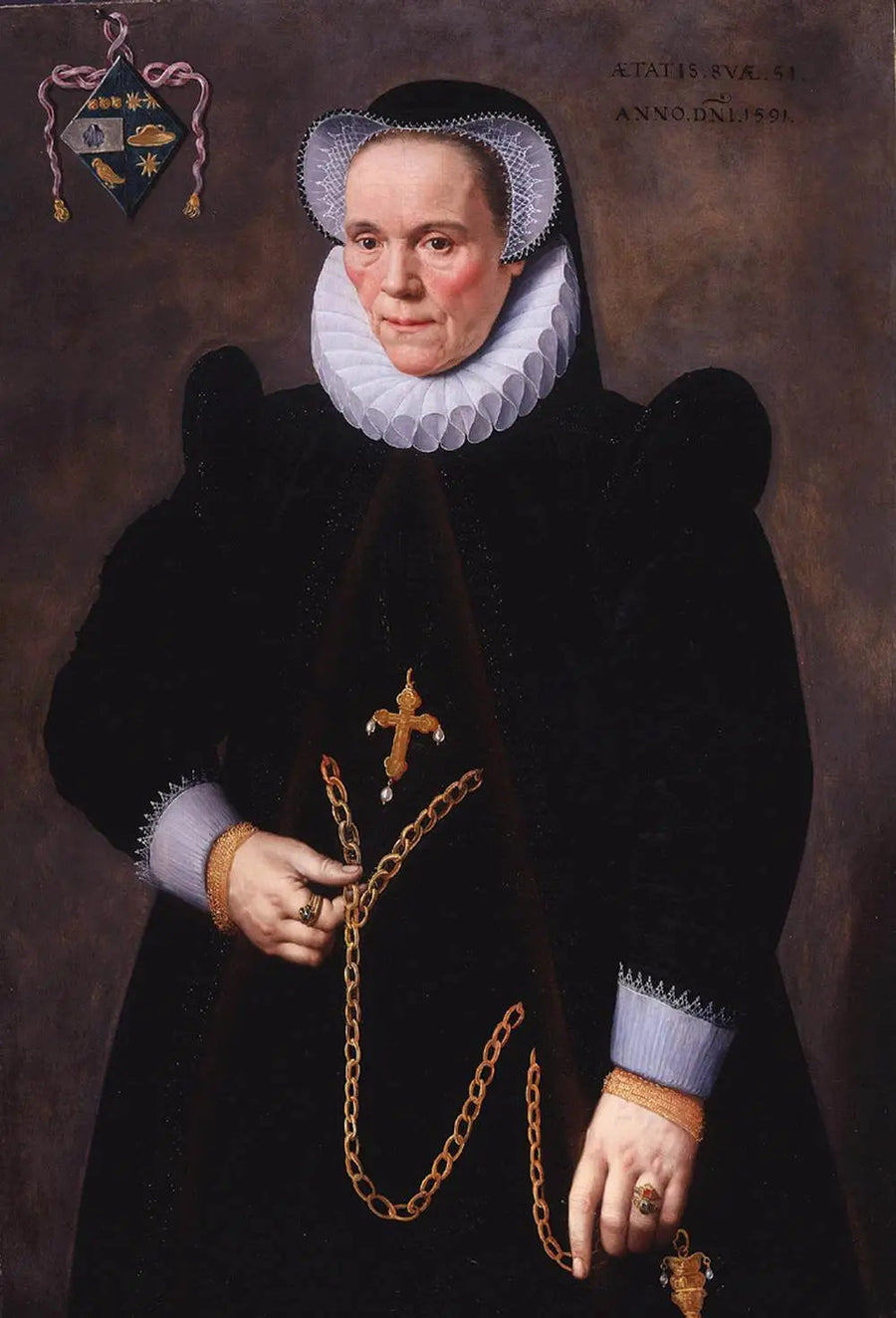 Portrait of Catherine van Damme, wife of François de Groote - Frans Pourbus the Younger