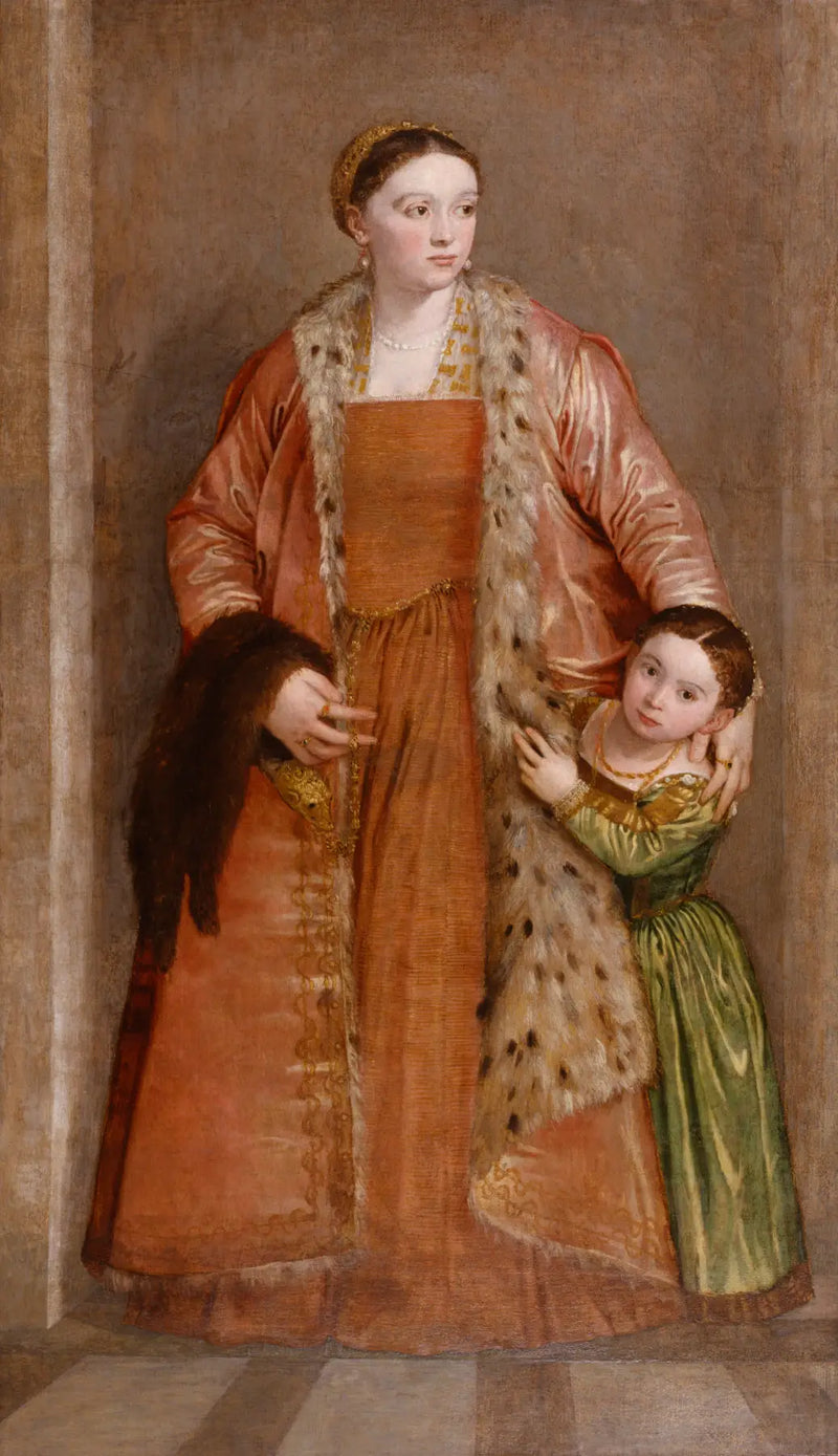 Portrait of Countess Livia da Porto Thiene and her daughter Deidamia - Paul Véronèse