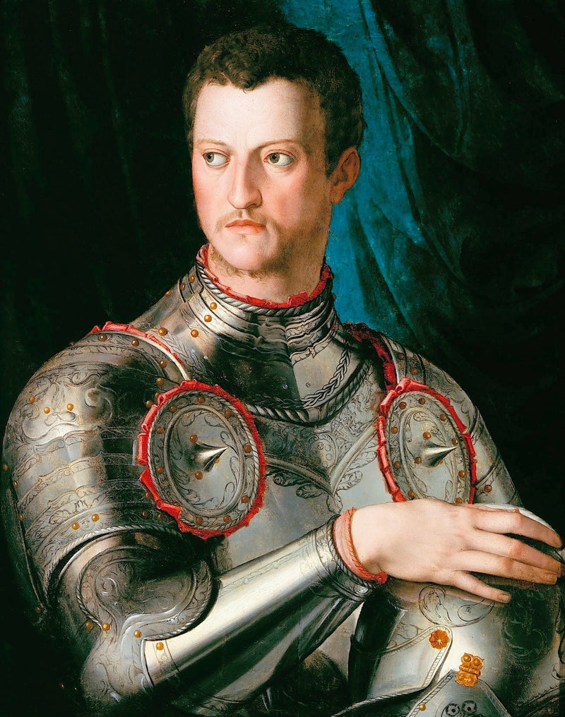 Portrait of Cosimo I de' Medici in armor. - Bronzino