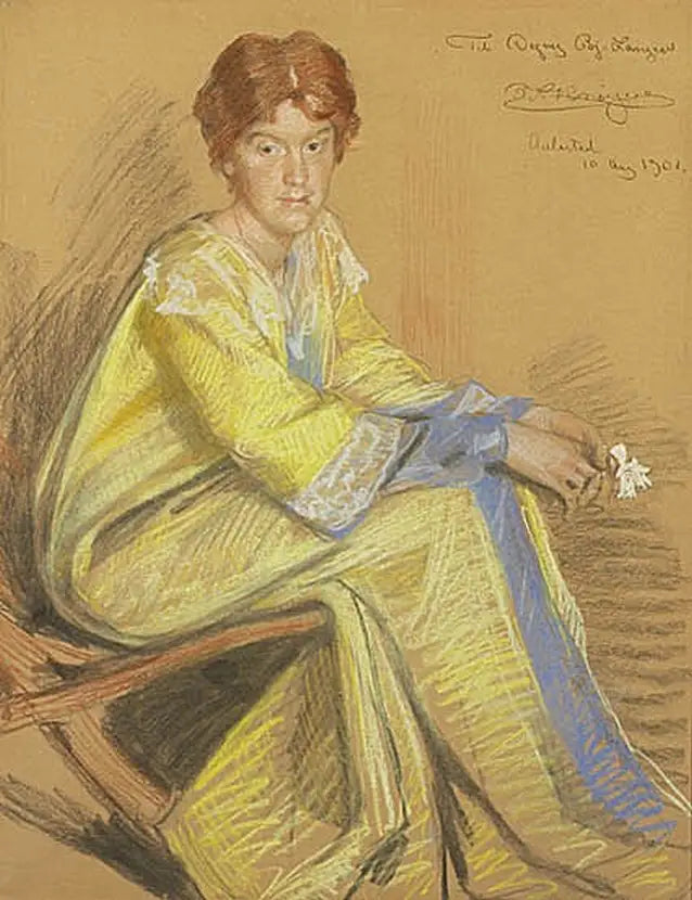 Portrait of Dagny Bjørnson Langen. - Peder Severin Krøyer