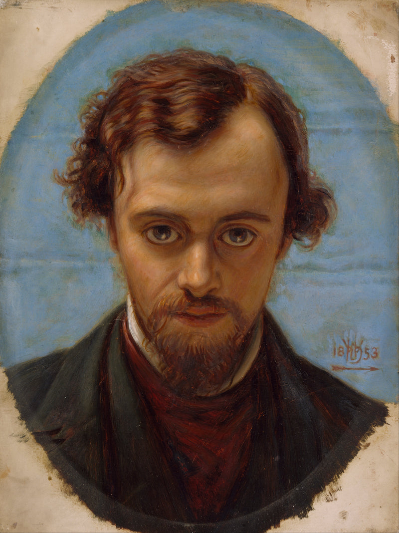 Portrait of Dante Gabriel Rossetti at age 22 - William Holman Hunt