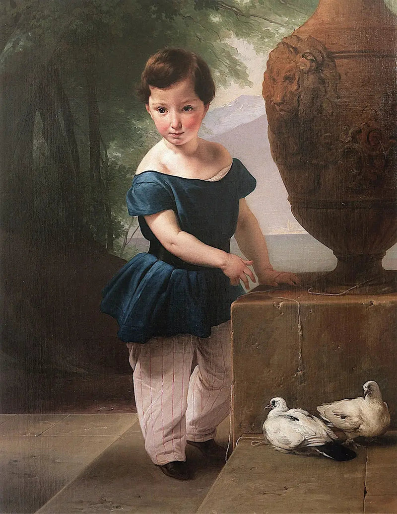 Portrait of Don Giulio Vigoni as a Child - Francesco Hayez