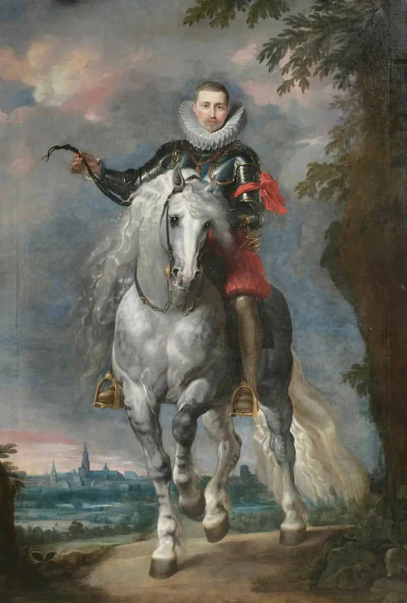 Portrait of Don Rodrigo Calderon on horseback - Peter Paul Rubens