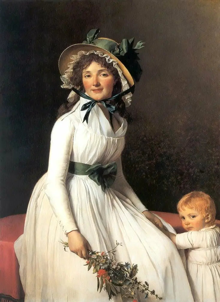 Portrait of Émilie Sériziat and her sons - Jacques-Louis David