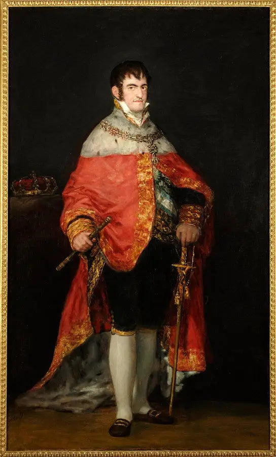 Portrait of Ferdinand VII in his royal cloak - Francisco de Goya