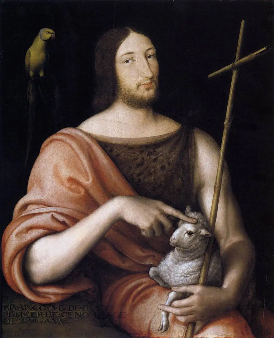 Portrait of François I and Saint John the Baptist - Jean Clouet