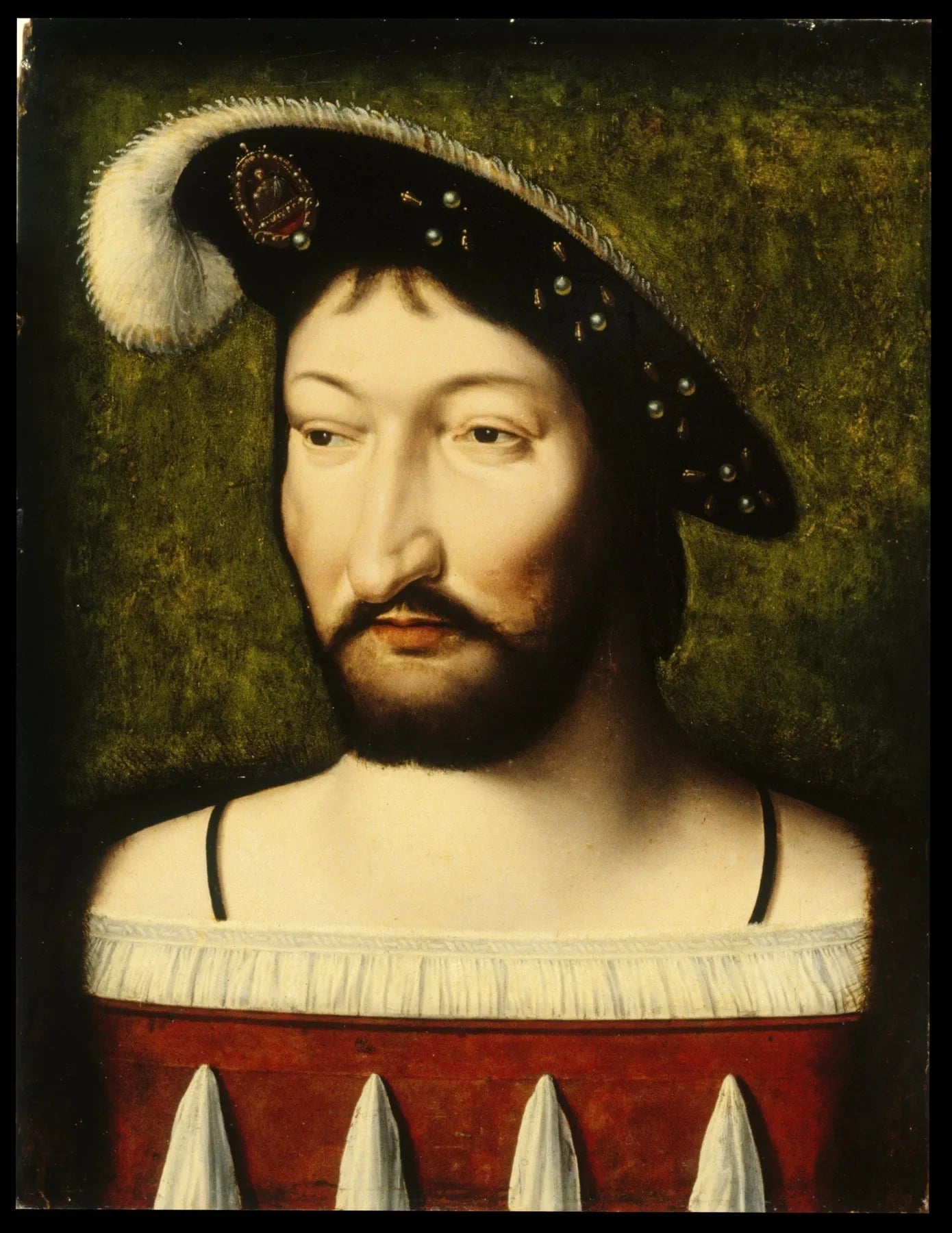 Portrait de François Ier, roi de France - Joos van Cleve image 1 copie peinte à la main à l’huile
