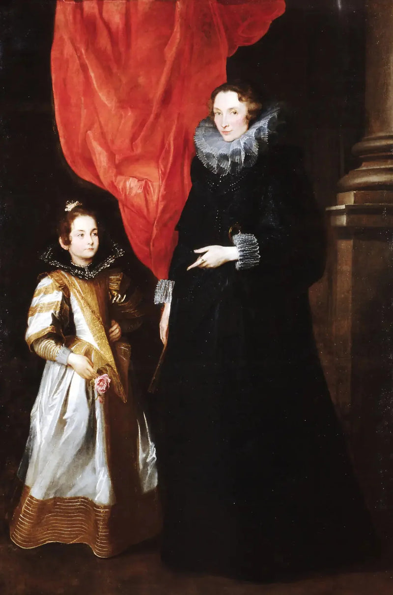 Portrait of Geronima Sale Brignole with her daughter Maria Aurelia - Antoine van Dyck