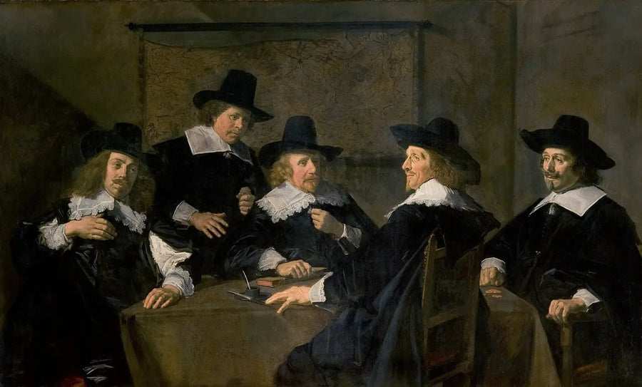Group Portrait of the Regents of the Saint Elizabeth Hospital in Haarlem - Frans Hals