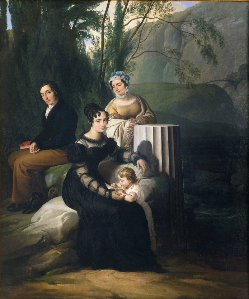 Group Portrait of the Borri Stampa Family - Francesco Hayez