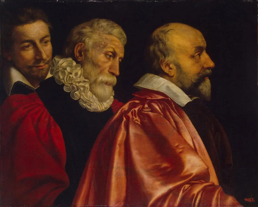 Portrait of a group of three members of the Paris Council (fragment of the lost painting) - Frans Pourbus the Younger