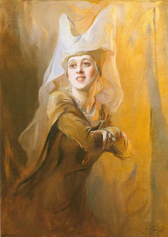 Portrait of Gwen Ffrangcon Davies (1891-1992), British actress - Philip de László