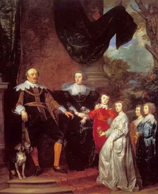 Portrait of Jan VIII (the Young), Count of Nassau-Siegen, with his family - Antoine van Dyck