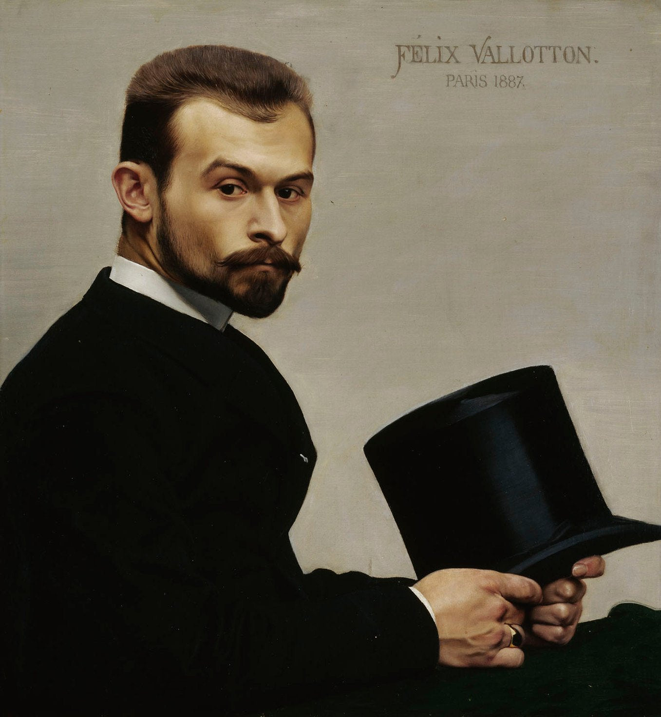 Portrait of Jasinski holding his hat - Félix Vallotton