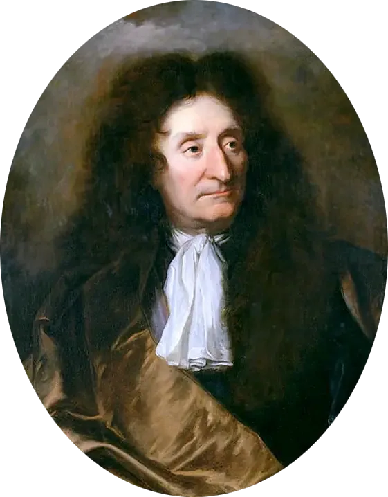 Portrait of Jean de La Fontaine (1621-1695), poet - Hyacinthe Rigaud