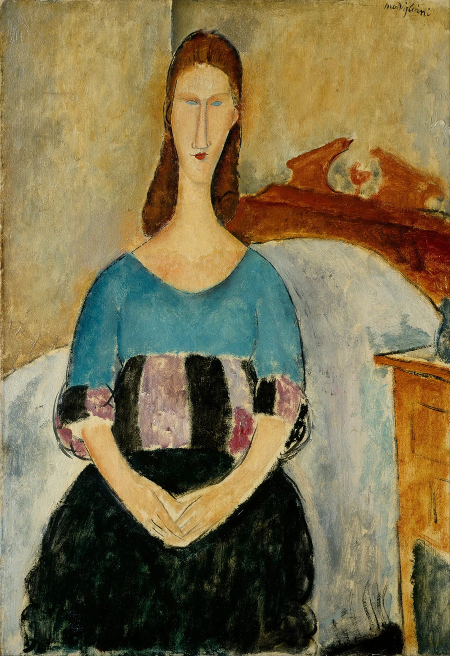 Portrait of Jeanne Hébuterne Sitting - Amedeo Modigliani
