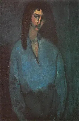 Portrait of a Young Girl in a Blue Blouse - Amedeo Modigliani
