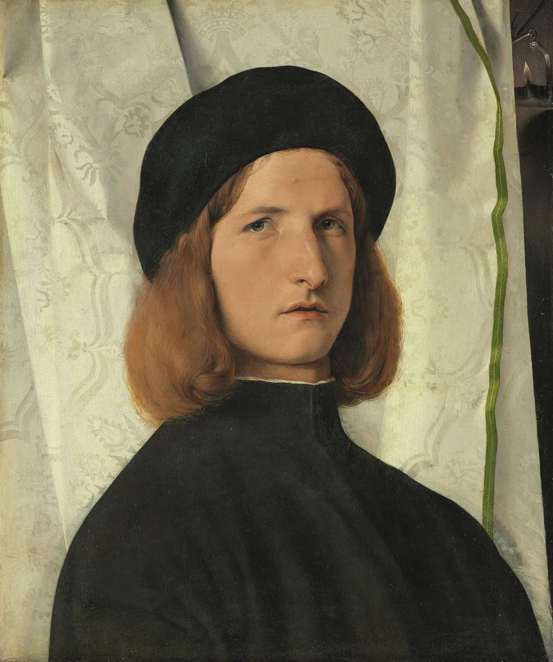 Portrait of a Young Man with a Lamp - Lorenzo Lotto