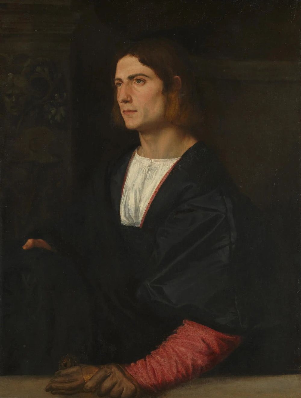 Portrait de jeune homme - Titian image 1 copie de tableau peinte à la main