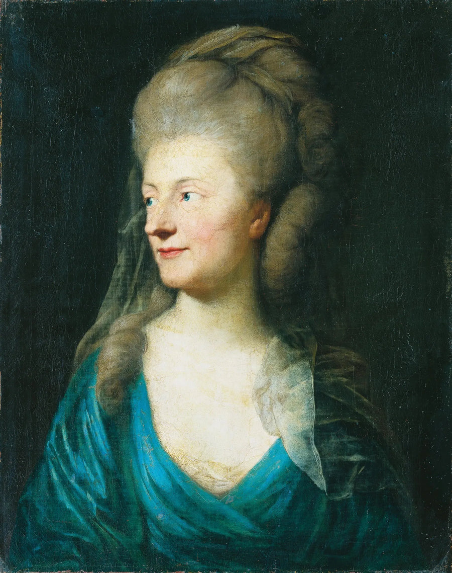 Portrait of Johanna Henriette Louise Countess of Bestucheff-Rumin, née von Carlowitz (1717-1787) (?) - Anton Graff