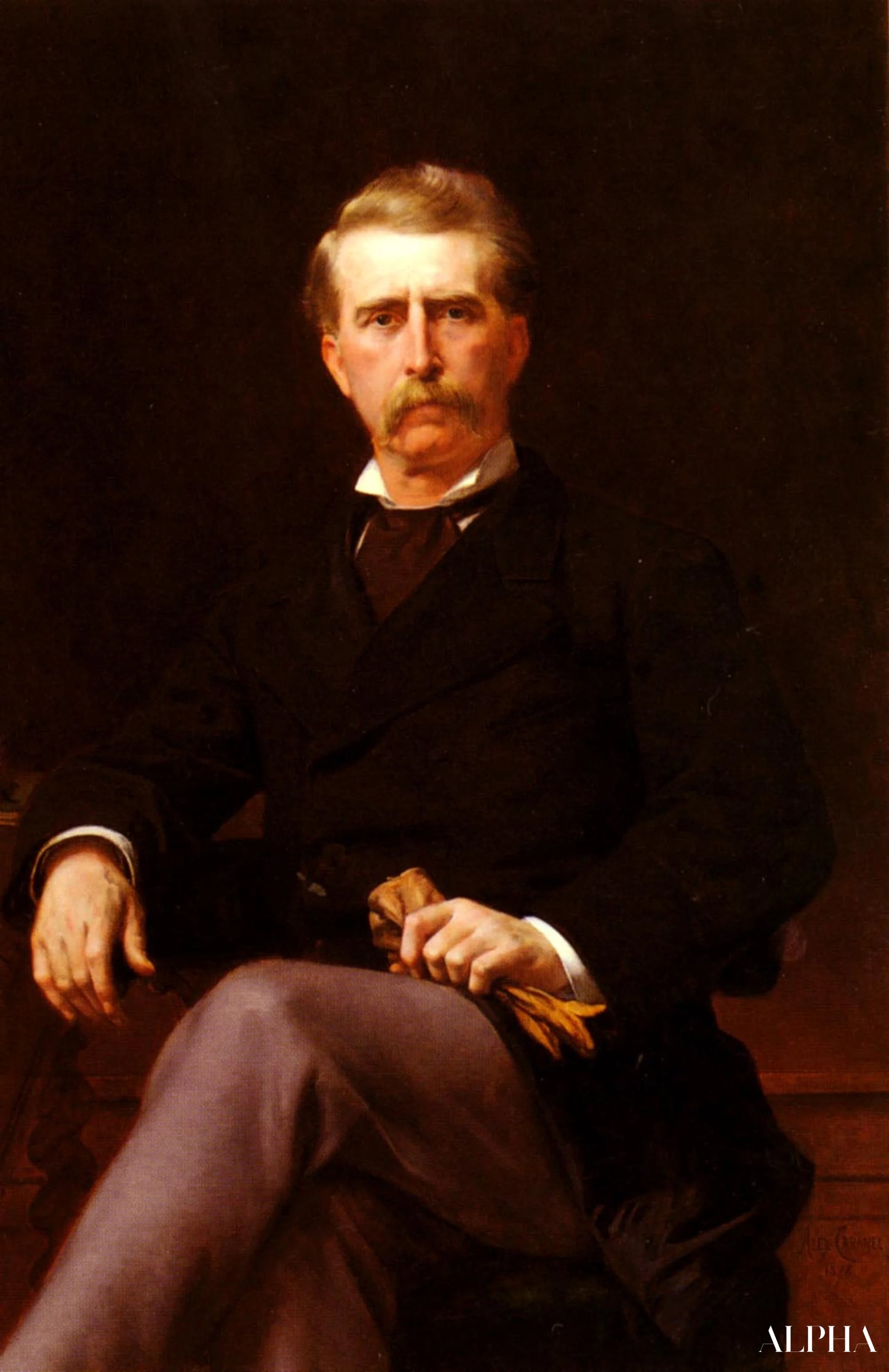 Portrait of John William Mackay - Alexandre Cabanel - High-end reproductions of paintings and artworks